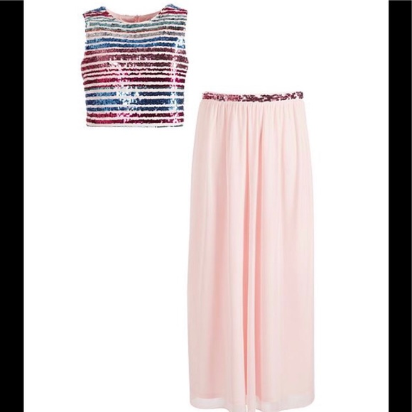 Rainbow sequin Big Girls 2-Pc. Sequin Dress - Picture 5 of 5